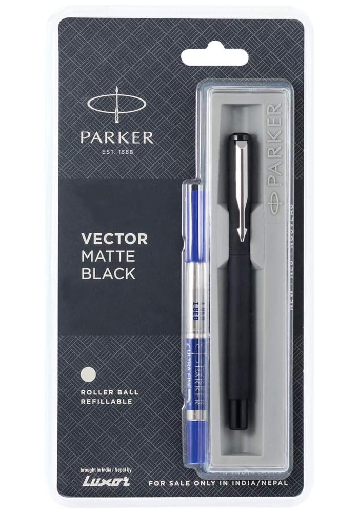 PARKER قلم باركر فيكتور أسود غير لامع مع حبر أزرق - Image 2